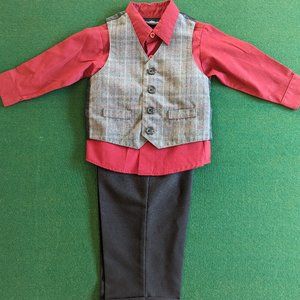 NWOT Dockers Red, Black, Gray 3 Piece Suit 24 months 💙